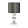 Näve Stoff – Tischleuchte Loni – Metall, Glas, Textil – anthrazit, chrom; 3098197