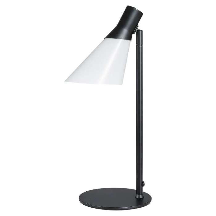 Tischlampe, Tischleuchte, Nachttischlampe, Schreibtischlampe, LED Leselampe, Gent Glas schwarz